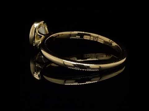 Video of 18k Yellow Gold Mēdēəm Bezəl Oval Diamond Engagement Ring 0.71ct GIA D SI1. Available on DESIGNYARD.com and in our Jewellery Shop Dublin, Ireland. Free Worldwide Shipping with DHL.