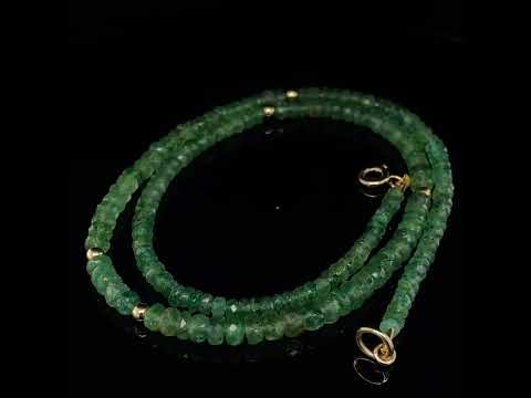 Cassie McCann - Alternative 18k Yellow Gold Zambian Emerald Necklace - DESIGNYARD no 1 for contemporary jewellery Dublin Ireland.