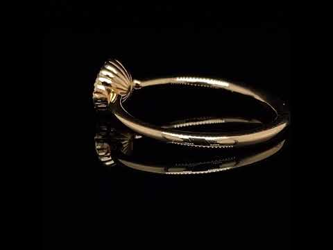 Andrew Geoghegan 18k Rose Gold Diamond Chocolate Cannele Engagement Ring