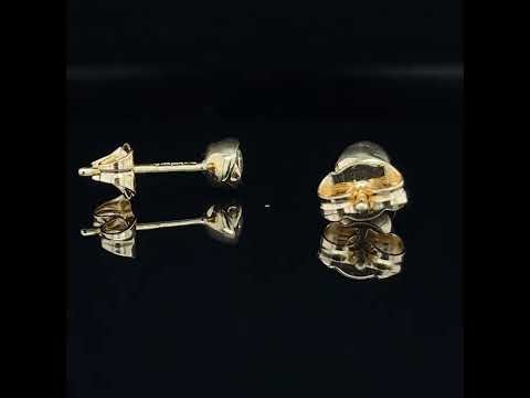 Video of 18k Yellow Gold Diamond Rosebud Stud Earrings. Available on DESIGNYARD.com and in our Jewellery Shop Dublin, Ireland. Free Worldwide Shipping with DHL.