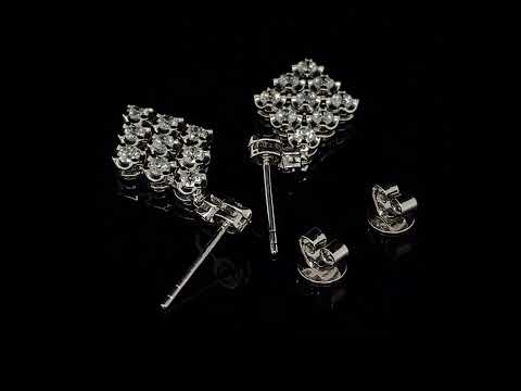 Video of Contemporary 18k White Gold Diamond Chandelier Drop Statement Earrings. Available on DESIGNYARD.com and in our Jewellery Shop Dublin, Ireland. Free Worldwide Shipping with DHL.