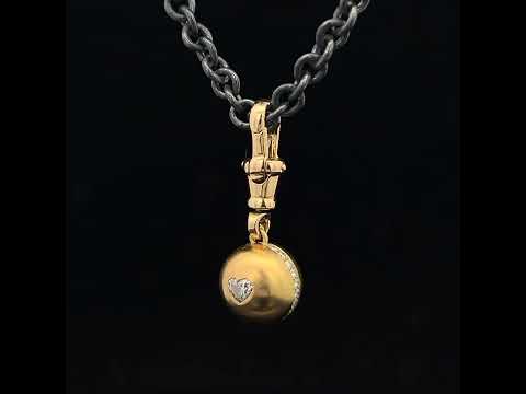 Video of of Sam Lafford's 18k Yellow Gold An Grá Diamond Necklace. Available on DESIGNYARD.com and in our Contemporary Jewellery Shop Dublin, Ireland. Free Worldwide Shipping with DHL.