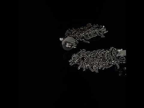 Video of Claudia Milic's Contemporary Sterling Silver Black Siara Short Drop Earrings. Available on DESIGNYARD.com and in our Jewellery Shop Dublin, Ireland. Free Worldwide Shipping with DHL.