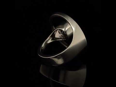 Video of Angela Hubel's Contemporary 18k White Gold Treasure Island Morganite Statement Ring. Available on DESIGNYARD.com No 1 for Contemporary Jewellery Dublin, Ireland. Free Worldwide Shipping with DHL.
