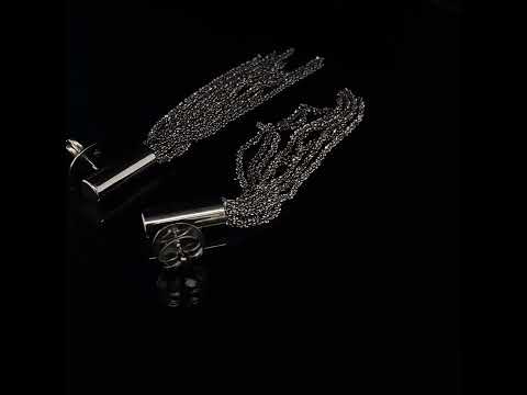 Video of Claudia Milic's Contemporary Sterling Silver Black Shine Short Drop Earrings. Available on DESIGNYARD.com and in our Jewellery Store Dublin, Ireland. Free Worldwide Shipping with DHL.