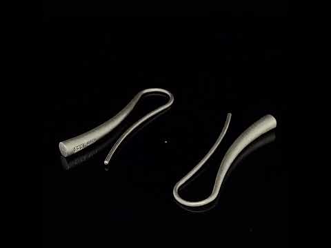 Video of Erik Urbschat's Contemporary Sterling Silver Konus Hook Statement Earrings. Available on DESIGNYARD.com and in our Jewelry Store Dublin, Ireland.