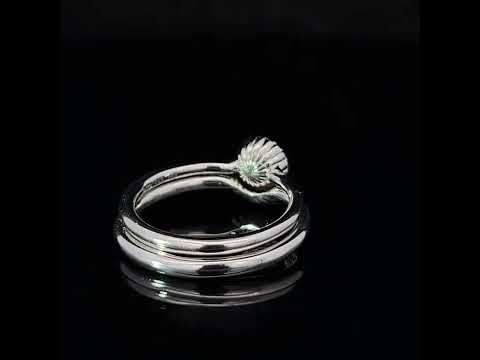 Andrew Geoghegan - 18k White Gold Diamond Cannele Wedding Ring - DESIGNYARD contemporary jewellery Dublin Ireland.