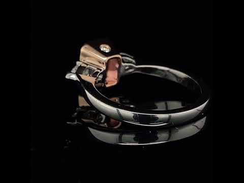 Video of Platinum 18k Rose Gold Pink Bezel Tourmaline Pear Diamond Engagement Ring. Available on DESIGNYARD.com and in our Jewellery Shop Dublin, Ireland. Free Worldwide Shipping with DHL.