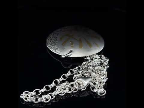 Video of Cassie McCann's Irish Jewelry. Contemporary Sterling Silver Coolyemoon Large Pendant. Available on  DESIGNYARD.com #1 for Contemporary Jewellery Dublin, Ireland. Free Worldwide Shipping.
