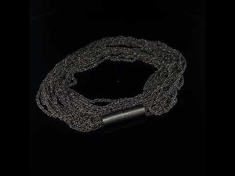 Video of Claudia Milic's Contemporary Sterling Silver Black Shine Double Bracelet. Available on DESIGNYARD.com and in our Jewellery Shop Dublin, Ireland. Free Worldwide Shipping with DHL.