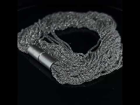 Video of Claudia Milic's Contemporary Sterling Silver Shine Black Collier Necklace. Available on DESIGNYARD.com and in our Jewellery Store Dublin, Ireland. Free Worldwide Shipping with DHL.