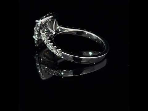 platinum classic halo diamond engagement ring designyard contemporary jewellery gallery dublin ireland