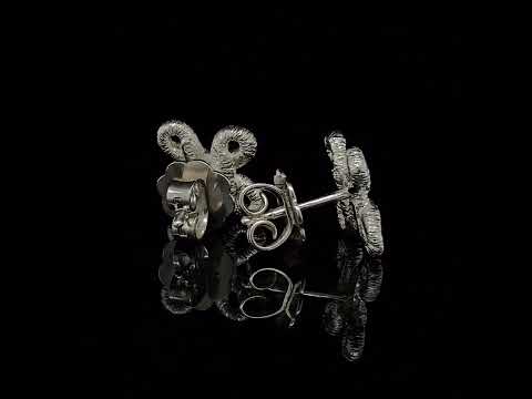 Video of Brigitte Adolph's Sterling Silver Pique Dame Stud Dainty Earrings. Available on DESIGNYARD.com #1 for Contemporary Jewellery Dublin, Ireland. Shipping Worldwide.
