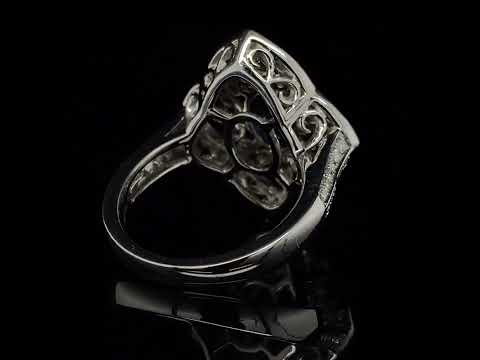 Video of 18k White Gold Gallico Sapphire Diamond Statement Ring. Available on DESIGNYARD.com and in our Jewellery Shop Dublin, Ireland. Free Worldwide Shipping with DHL.