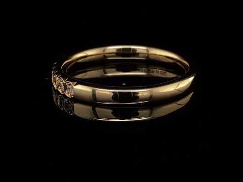 Andrew Geoghegan 18k Rose Gold Diamond Chapiteau Wedding Ring