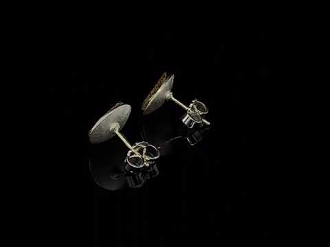 Video of Manu's Contemporary Sterling Silver 22k Yellow Gold Bi-Metal Shield Stud Earrings. Available on DESIGNYARD.com and in our Jewellery Shop Dublin, Ireland. Free Worldwide Shipping with DHL.