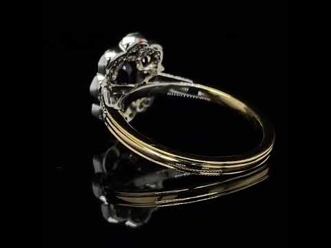Video of 18k Yellow Gold Oval Sapphire Diamond Engagement Ring. Available on DESIGNYARD.com and in our Jewellery Shop Dublin, Ireland. Free Worldwide Shipping with DHL.