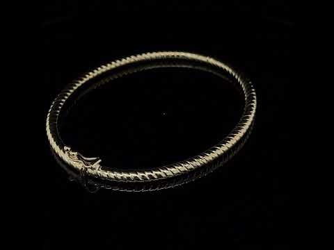 Video of 9k Yellow Gold Solid Ribbon Hinged Bangle. Available on DESIGNYARD.com and in our Jewellery Shop Dublin, Ireland.