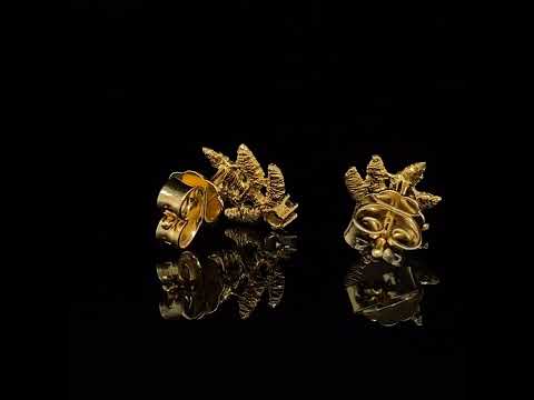 Video of Brigitte Adolph's Elegant 18k Yellow Gold Marilu Dainty Diamond Earrings. Available on DESIGNYARD.com #1 for Contemporary Jewellery Dublin, Ireland. Free Worldwide Shipping with DHL.