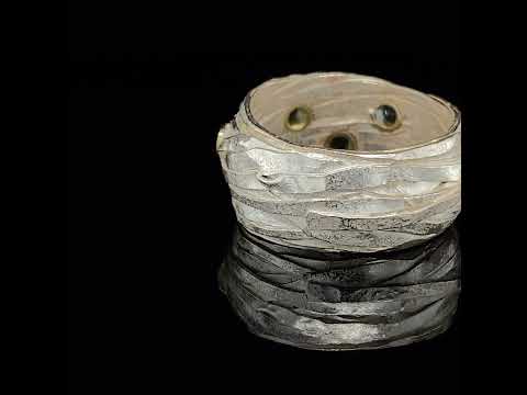 Video of Shimara Carlow's Organic Sterling Silver & 18k Yellow Gold Blue Sapphire Wrap Ring. Available on DESIGNYARD.com and in our Jewellery Shop Dublin, Ireland. Free Worldwide Shipping with DHL.