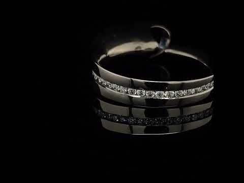 Video of Da Capo's Contemporary 18k White Gold Blue Sapphire Diamond Embrace Engagement Ring. Available on DESIGNYARD.com and in our Jewelry Store Dublin, Ireland. Free Worldwide Shipping with DHL.