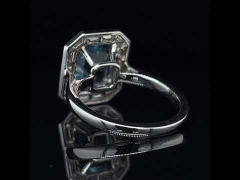 video of Contemporary 18k White Gold Audere est Facere Aquamarine Ring. Available on DESIGNYARD.com and in our Jewellery Shop Dublin, Ireland. Free Worldwide Shipping with DHL.