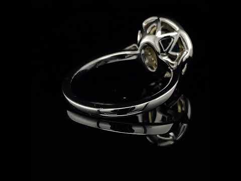 Video of 18k White Yellow Gold Sapphire Diamond Engagement Ring. Available on DESIGNYARD.com and in our Jewellery Shop Dublin, Ireland. Free Worldwide Shipping with DHL.