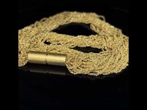 Video of Claudia Milic's Shine Gold Collier Necklace. Handmade in Germany. Available on DESIGNYARD.com and in our Jewellery Shop Dublin, Ireland. Free Worldwide Shipping with DHL.