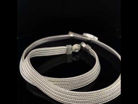 Video of Manu's Contemporary Sterling Silver 22k Yellow Gold Bi-Metal Tourmaline Foxchain Shooting Star Statement Necklace. Available on DESIGNYARD.com and in our Jewellery Shop Dublin, Ireland. Free Worldwide Shipping with DHL.