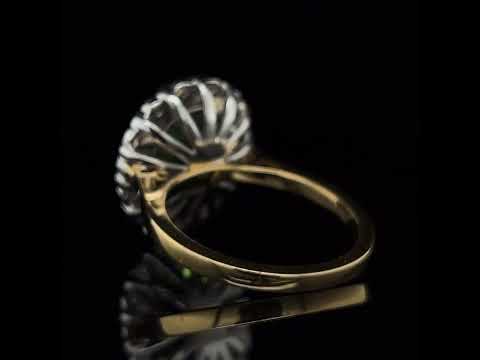 Video of 18k Yellow & White Gold Tourmaline Magna Bezel Diamond Statement Ring. Available on DESIGNYARD.com and in our Jewellery Shop Dublin, Ireland. Free Worldwide Shipping with DHL.