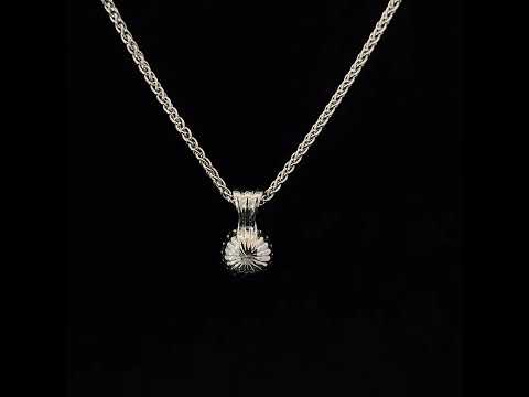 Andrew Geoghegan - 18k White Gold Diamond Cannele Necklace - DESIGNYARD contemporary jewellery Dublin Ireland.
