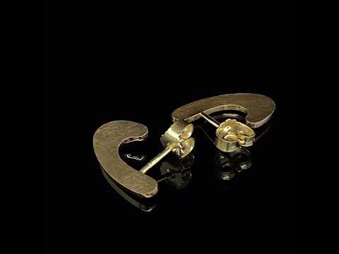 Video of Cardillac's Contemporary 14k Yellow Gold Blade Statement Earrings. Available on  DESIGNYARD.com and in our Jewellery Shop Dublin, Ireland. Free Worldwide Shipping with DHL.