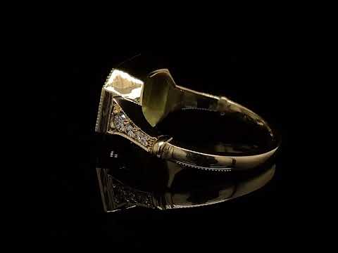 Video of Contemporary 18k Fair Trade Yellow Gold Green Tourmaline Diamond Ring. Available on DESIGNYARD.com and in our Jewellery Shop Dublin, Ireland. Free Worldwide Shipping with DHL.