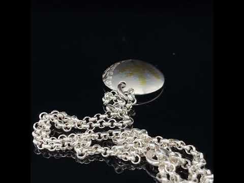 Video of Cassie McCann's Irish Made Sterling Silver Coolyemoon Pendant. Available on DESIGNYARD.com #1 for Contemporary Jewellery Dublin, Ireland. Shipping Worldwide.