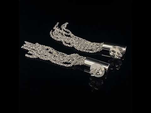 Video of Claudia Milic's Contemporary Sterling Silver Shine Designer Earrings. Available on DESIGNYARD.com and in our Jewelry Store Dublin, Ireland. Free Worldwide Shipping with DHL.