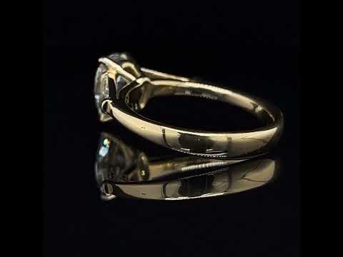 Video of 18k Yellow Gold Pear Baguette Diamond Engagement Ring. Available on DESIGNYARD.com and in our Jewellery Shop Dublin, Ireland. Free Worldwide Shipping with DHL.