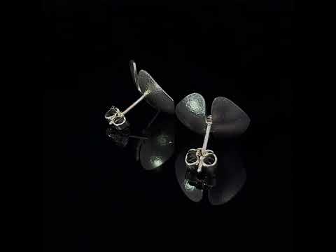 Video of Inga Reed's Sterling Silver 22k Yellow Gold Large Orchid Stud Earrings. Available on DESIGNYARD.com and in our Jewelry Store Dublin, Ireland.