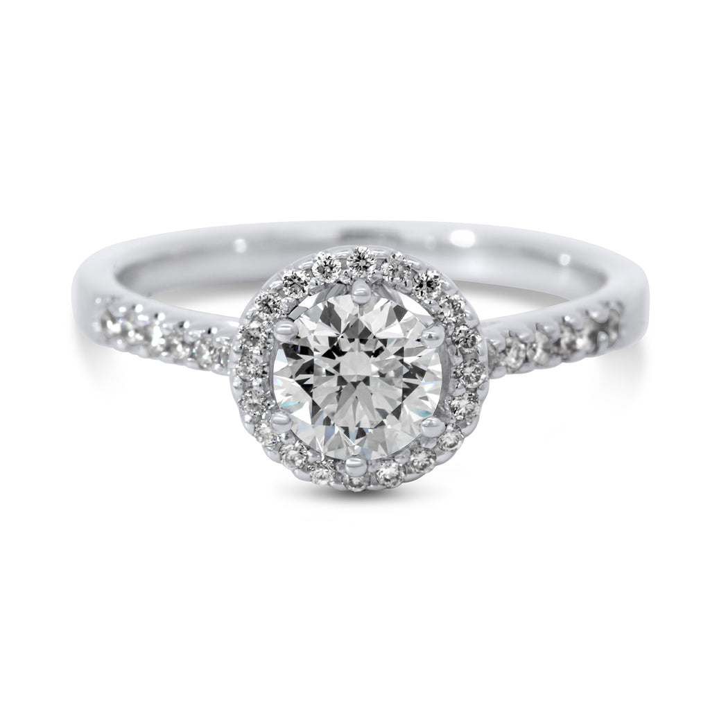 18k White Gold Aureola Diamond Engagement Ring designyard contemporary jewellery gallery dublin ireland