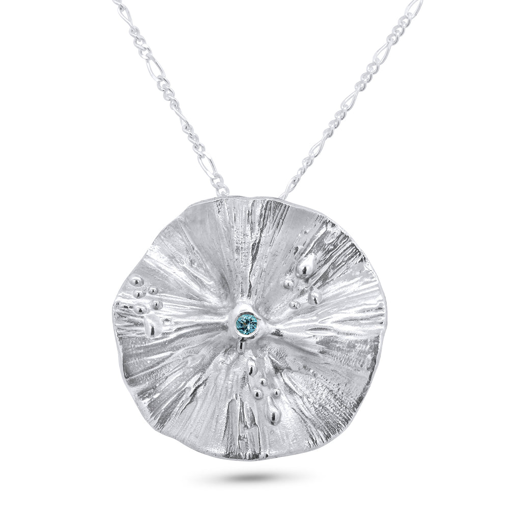 Photograph 1 of Siobhan McArdle's Sterling Silver Embedo Topaz Pendant. Available on DESIGNYARD.com and in our Contemporary Jewellery Shop Dublin, Ireland. No.1 for Contemporary Jewellery.