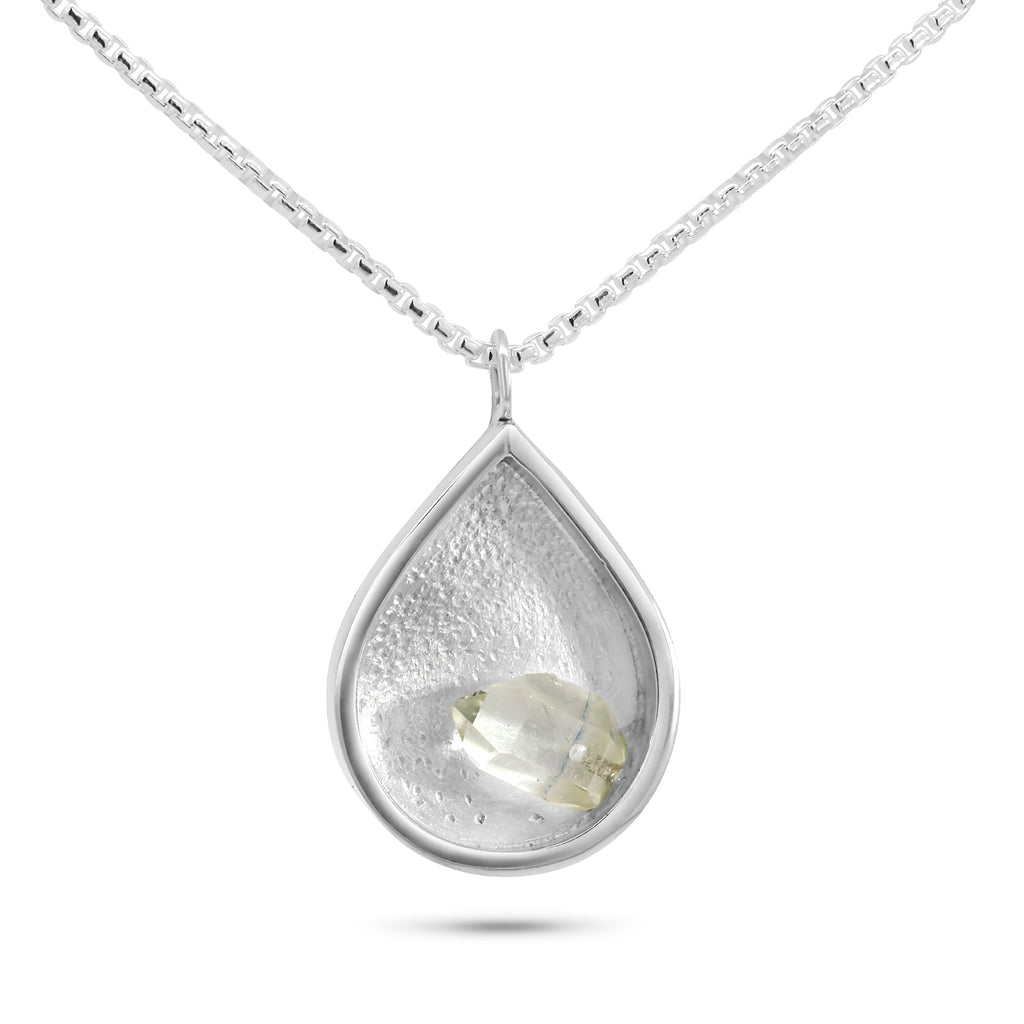 stephanie robinson sterling silver herkimer diamond pendant designyard contemporary jewellery gallery dublin ireland