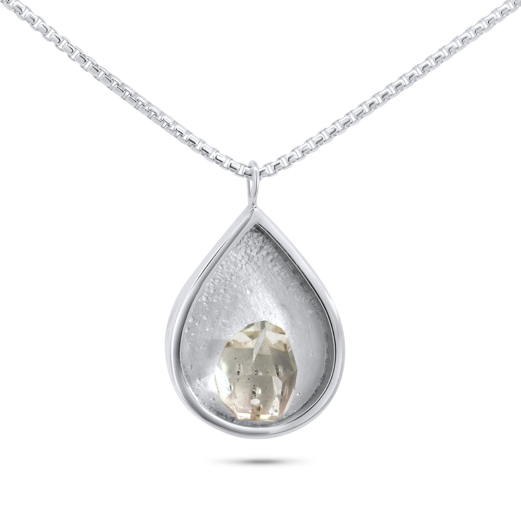 stephanie robinson sterling silver herkimer diamond pendant designyard contemporary jewellery gallery dublin ireland