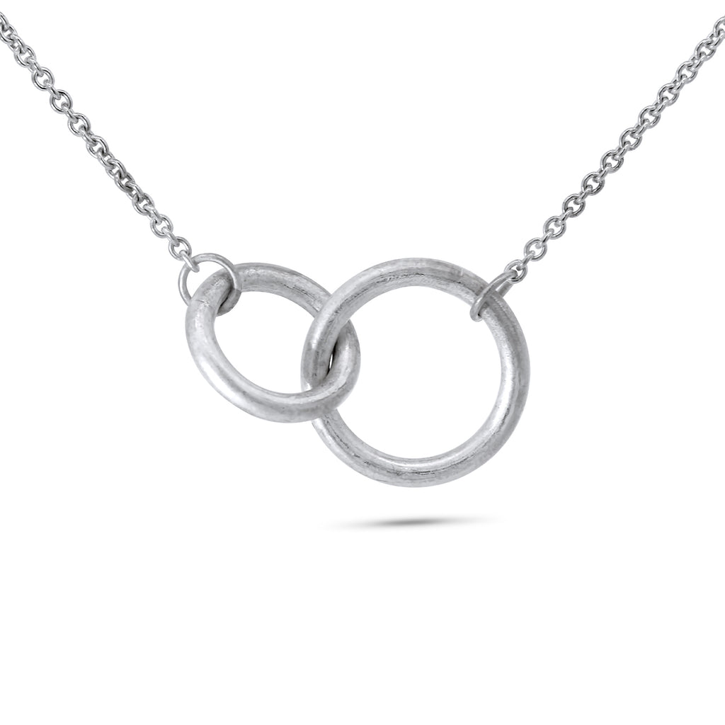 sterling silver double hoop necklace designyard contemporary jewellery gallery dublin ireland