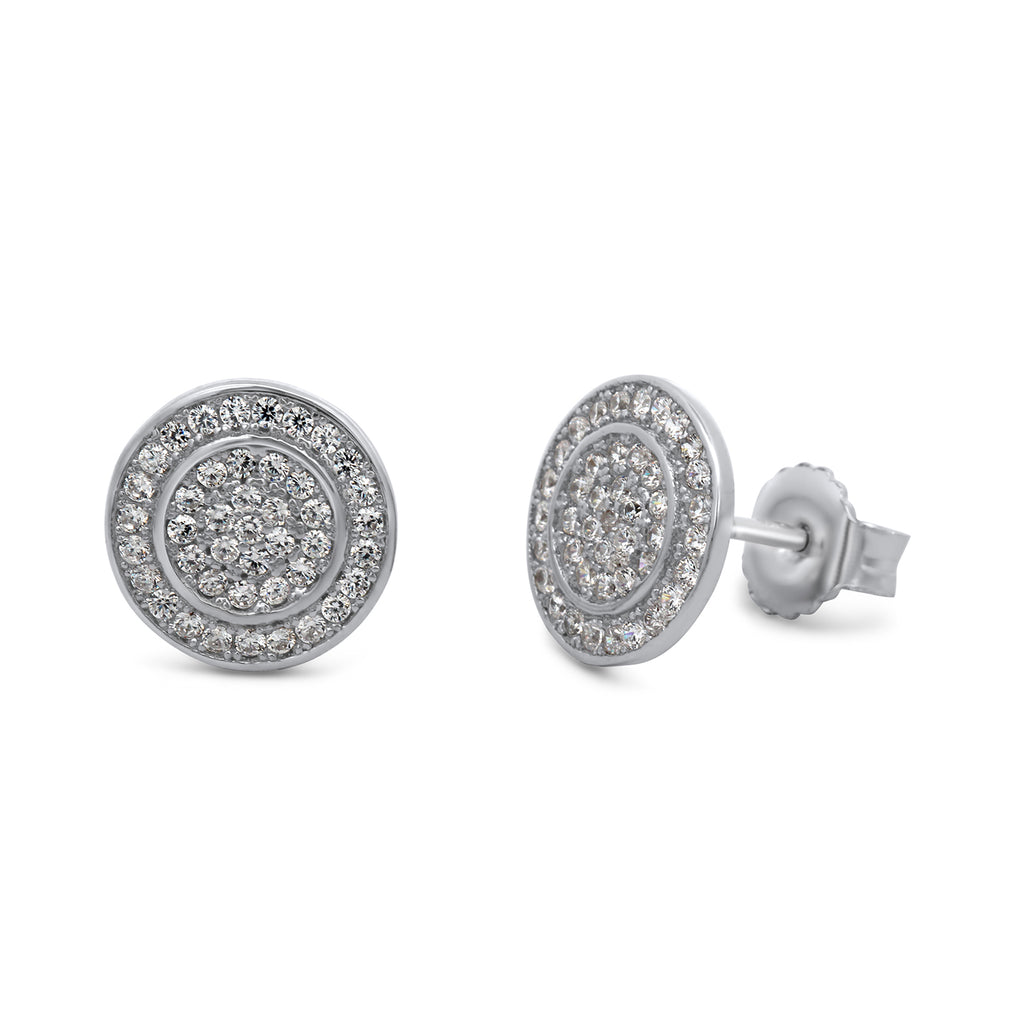 Photograph 1 of Sterling Silver Button Stud Earrings. Available on DESIGNYARD.com and in our Jewellery Shop Dublin, Ireland. Shipping Worldwide.