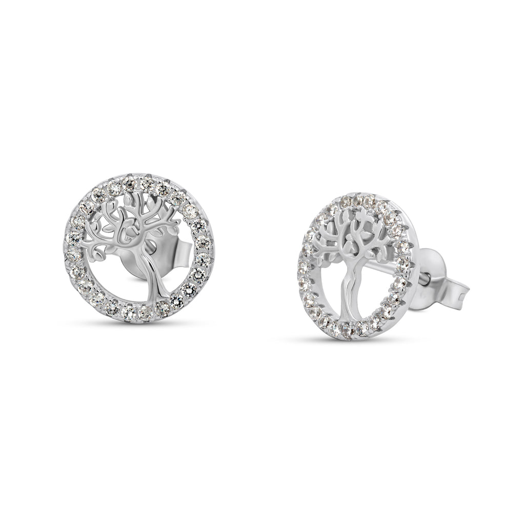 Photograph 1 of Sterling Silver Tree of Life Earrings. Available on DESIGNYARD.com and in our Jewellery Shop Dublin, Ireland. Shipping Worldwide.