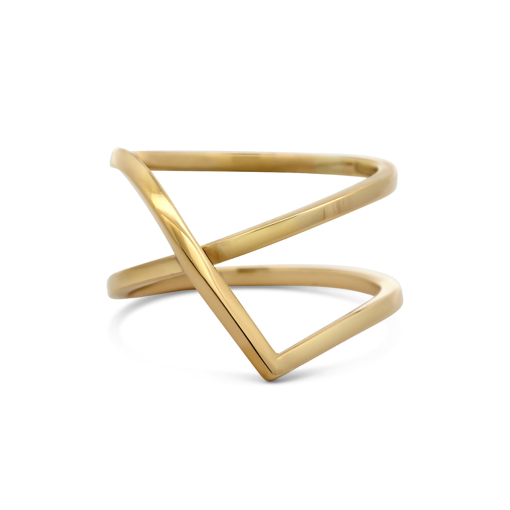 Photograph 1 of Vanessa Ree's Contemporary 18k Yellow Gold Double Twist Ring. Available on DESIGNYARD.com and in our Jewellery Shop Dublin, Ireland. Free Worldwide Shipping with DHL.
