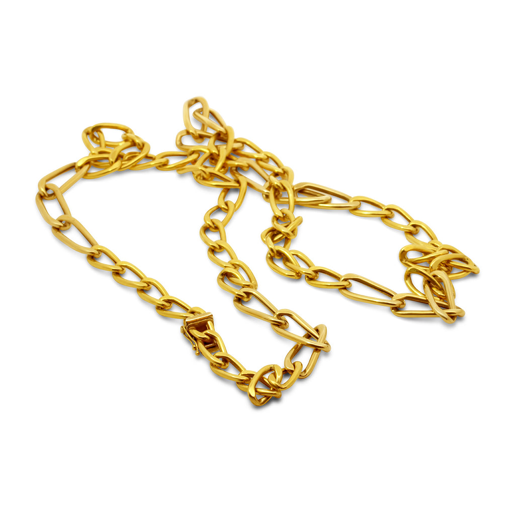 vintage 18k yellow gold italian long gold chain designyard curated jewellery collection dublin ireland