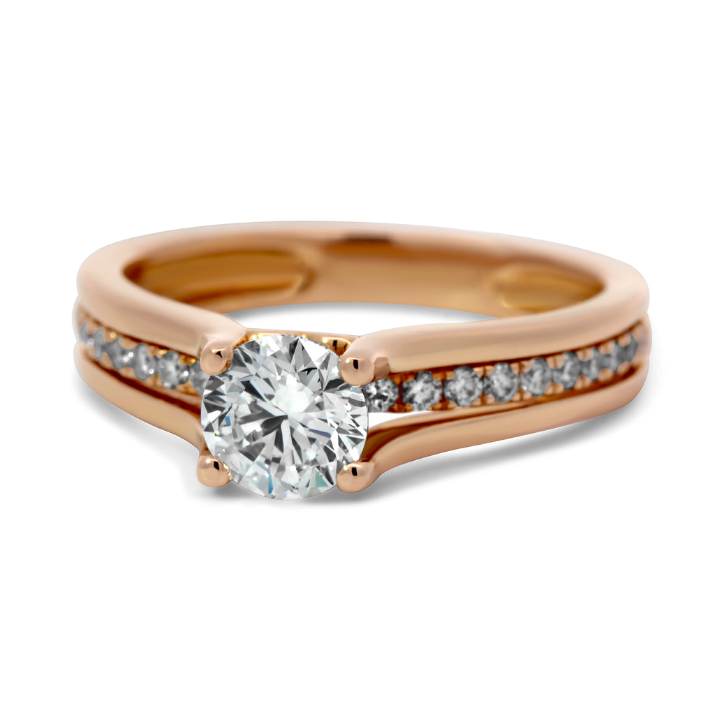 Ronan Campbell - 18k Rose Gold Diamond Engagement Ring - DESIGNYARD, Dublin Ireland.