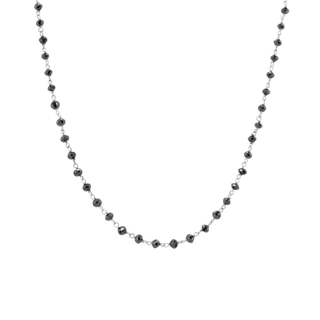 Ronan Campbell - 18k White Gold 11.35ct Black Diamond Necklace - DESIGNYARD, Dublin Ireland.