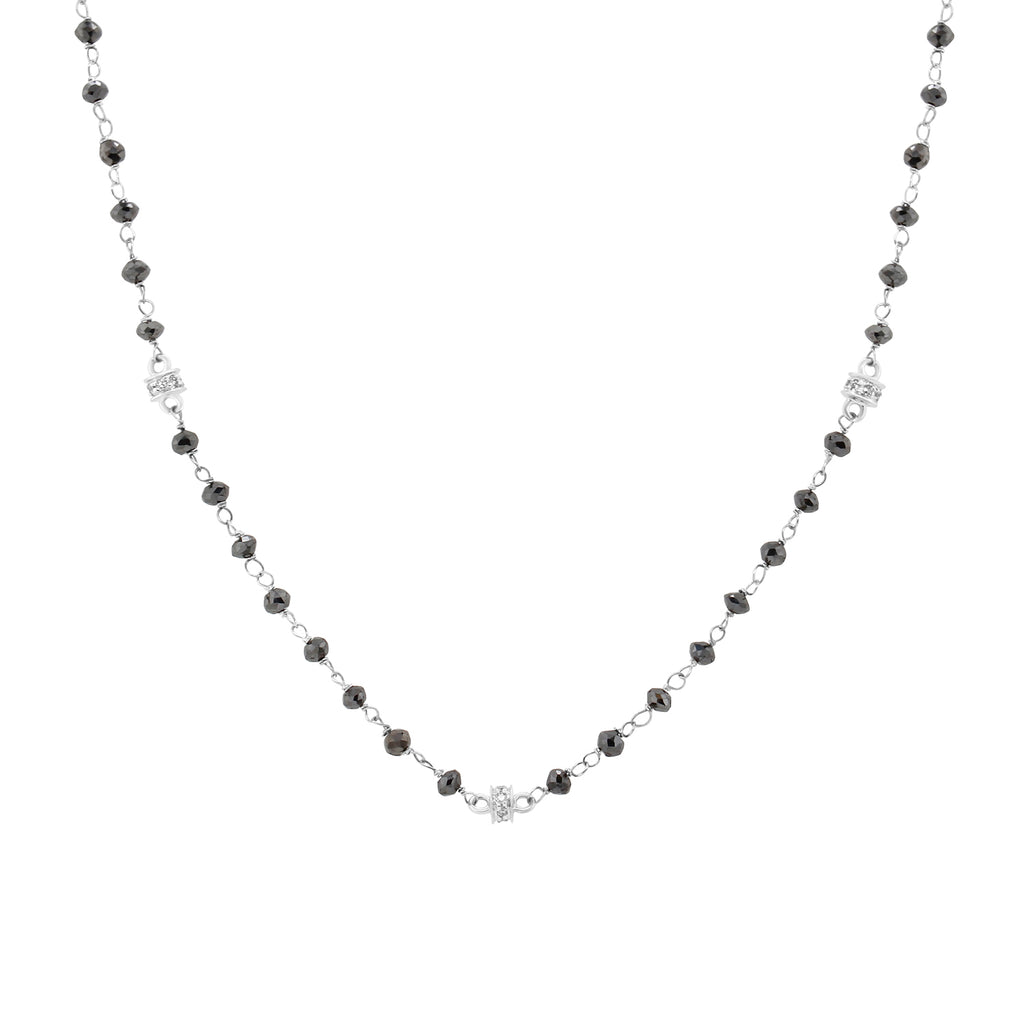 Ronan Campbell - 18k White Gold 6.92ct Black Diamond Necklace - DESIGNYARD, Dublin Ireland.