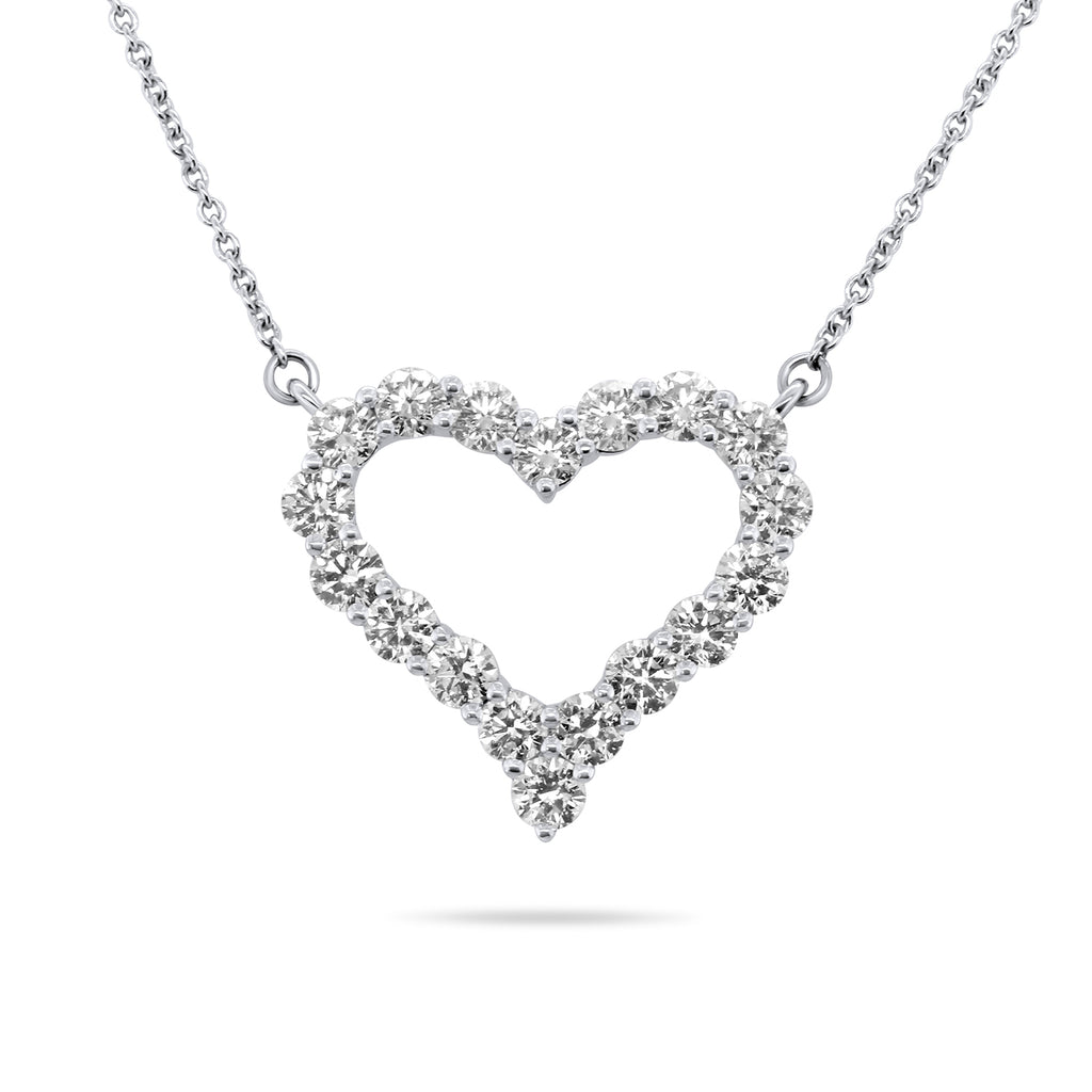 Ronan Campbell - 18k White Gold 1.50ct Diamond Heart Pendant - DESIGNYARD, Dublin Ireland.